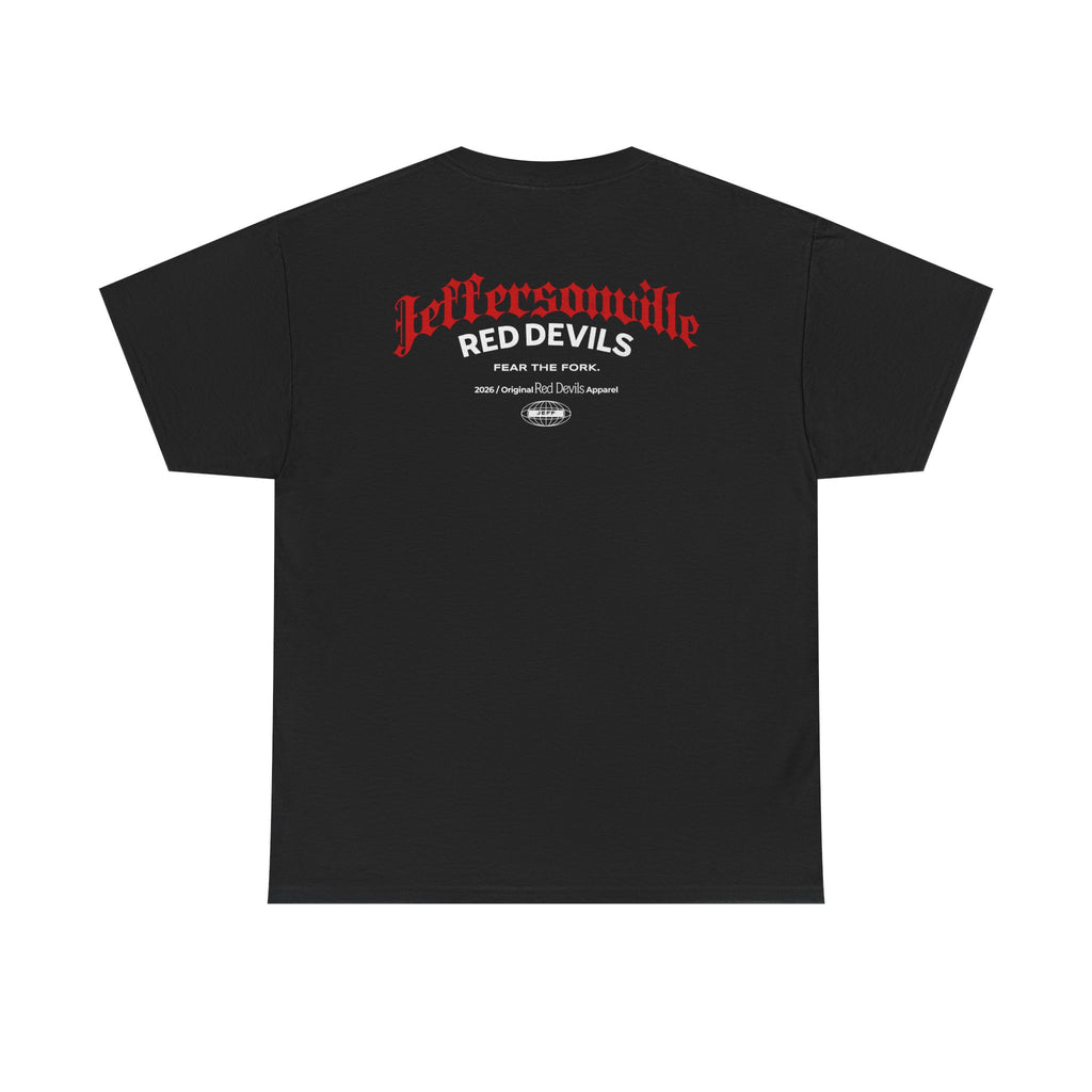 Red Devils Script Fear the Fork Tee