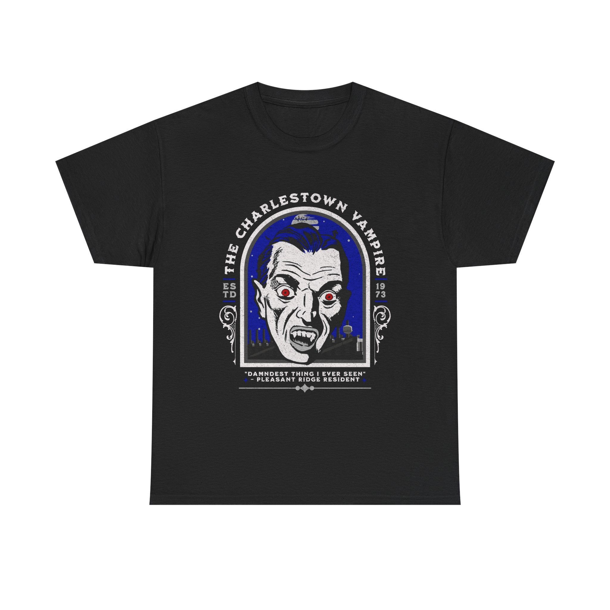 Vampire Tee - "The Charlestown Vampire" Retro Gothic Graphic Shirt