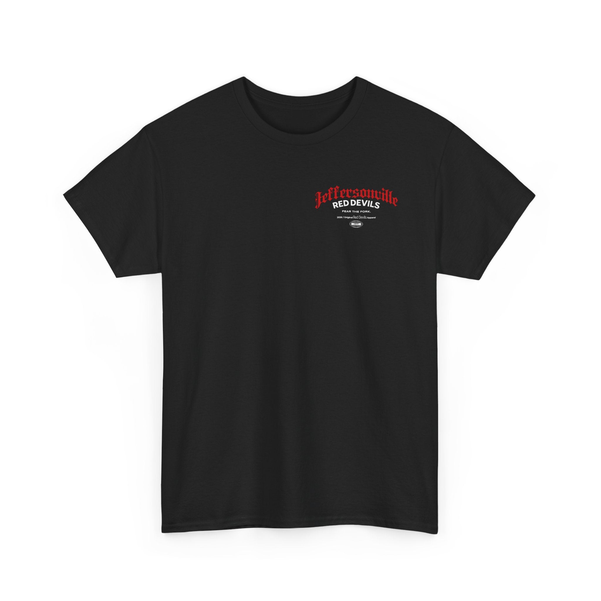 Red Devils Script Fear the Fork Tee