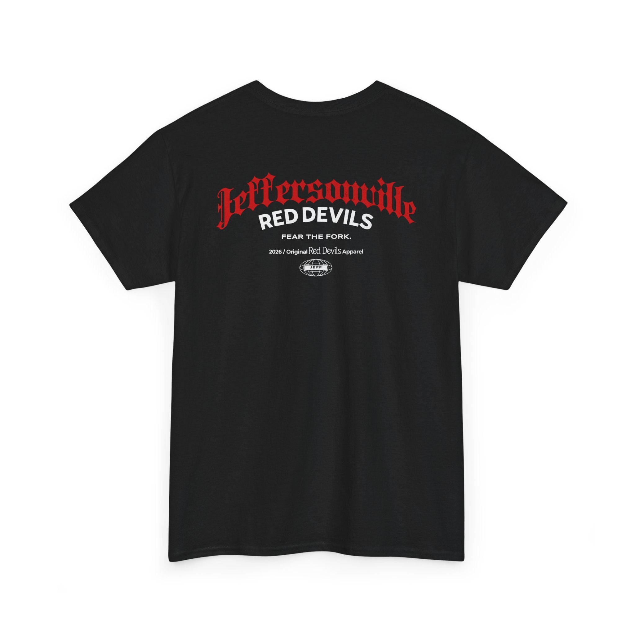Red Devils Script Fear the Fork Tee